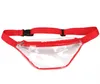 50 pcs mode taille sac femmes hommes unisexe PVC Transparent ceinture Fanny Pack 7 couleurs étanche épaule sac de plage taille 12.2 "X5.51"