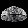 Sparkling Silver Big Wedding Diamante Pageant Tiaras Hairband Crystal coronas nupciales para las novias Prom Pageant Hair Jewelry Headpiece 2019
