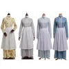 Mardi Gras Kostüm für Frauen Vintage französische Stil Blumenkleid Koloniales 18. Jahrhundert Historische blaue Blaue Langarmschürze Bonnet Kostüm Set