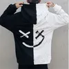 Dropshipping leverantörer män hoodies sweatshirts leende print headwear hoodie hip hop streetwear kläder oss storlek plus storlek 3xl