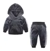 Çocuklar Setleri Hoodies Uzun Kollu Bebek Giysileri Boys 24m-7t