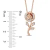 Rose Gold Flower Diamond Smycken Set Ring Engagement Ringar För Kvinnor Bröllop Smycken Bröllop Ringar Tillbehör Halsband Ring Örhängen