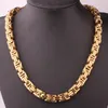 Hot Sale 8/12/15mm Wide Silver/Gold Stainless Steel Byzantine Chain Necklace & Bracelet Jewelry Gift 7-40"