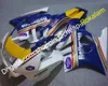 Para Honda CBR600 F3 Fairing CBR600F3 CBR 600 600F3 600F 3 97 98 1997 1998 Kit de motocicleta azul branco amarelo (moldagem por injeção)