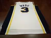 Custom Men Youth Dames Vintage # 3 Dywane Wade Marquette College Basketball Jersey Size S-4XL of Custom Any Name of Number Jersey