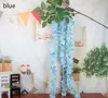 Nieuwe 165 cm lange elegante wisteria rotan kunstmatige zijden hydrangea hortensia bloemen voor bruiloft centerpieces decoraties thuis ornament 000