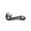 Smoking pipes beautiful glow in the dark and printed silicone bubbler with glass bowl spoon shape 7 word hand pipe