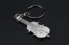 뜨거운 판매 새로운 디자인 미니 패션 사랑스러운 기타 바이올린 금속 열쇠 고리 매력 음악 키 체인 창조적 인 선물 도매 dropshipping에