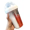 4styles Double Straws Cups Plastic Skinny Tumblers With Lid Straw Outdoor Sports Water Bottles Lover Gift Cup Mugs GGA2474