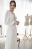 Asaf Dadush Long Sleeve Boho 웨딩 드레스 Bohemian 레이스 Appliqued V Neck Wedding Dress A Line Beach Bridal Gowns Robe de Mariee