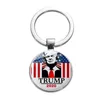 도널드 트럼프 2020 미국의 큰 키 링 시간 보석 기념품 펜던트 스테인레스 스틸 키 홀더 선물 HHA1106를 유지 키 체인