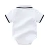 Kids Designer Kläder Pojkar Gentleman Outfits Spädbarn Toddler Rompers + Shorts 2PCS / Set 2019 Sommar Barnkläder Satser C6610