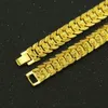 Fashion-l Designer Luxury Gold Plated Snake Chain Mens Bracciale Wristband Hip Hop Punk Rapper Bracciali Gioielli Regali di compleanno per ragazzi