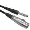 암 XLR ~ 1/4 (6.35mm) 다이나믹 마이크 용 모노 모노 잭 언밸런스 드 마이크 케이블 마이크 코드 - 10 FT / 3 미터