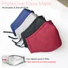 Máscara Facial lavável reutilizável Máscara Facial Anti-pó de algodão Earloop Boca Máscaras respirável Anti poeira preto proteção Navy Grey HHA1385