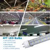 4ft led أنبوب g13 الصمام متجر ضوء الخامس الشكل 4 صف الصمام أنبوب 5000K 60W 25pcs