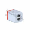 Dual Usb Ports Metal Ring Wall charger 2.1A Power Adapter Plug For iphone 7 8 x 11 Samsung s8 s9 s10 note 8 lg android phone