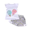 ZWY126 Girl Set 28 Years Toddler Baby Girls Butterfly Outfits Clothes Summer Tshirt Skirts Fashion Style Sets 2pcs Set5925516