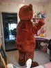 High-quality Real Pictures Deluxe bear mascot costume Mascot Cartoon Character Costume Adult Size free shipping