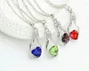 Wishing Bottle Jewelry Heart Pendant Necklaces Fashion Crystal Sparkle Stone Sautoir for girls Sale GD8