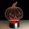 Halloween citrouille 3D contrôle LED veilleuse 7 couleurs alternatives LED lampe de bureau lampe de Table cadeau de noël