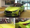 Bolha Limão verde metálico Matte Chrome Vinyl Car Enrole Film Roll With Ar Livre Matte metal carro envolvimento Folha Decalque