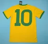 RETRO Pele Brasil maillots chemises RONALDO R Carlos Romario Ronaldinho BEBETO KAKA RIVLADO ADRIANO football calcio futebol pele