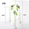 Flores de casamento artificiais simulação glicínias videira decorações de casamento longo curto seda planta buquê sala escritório jardim nupcial ac1756241