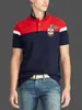 Mens Mode Crown Skriv ut Kortärmad Pikétröja New York Casual Ny bomull T-shirt Män Kläder 2020 Toppar Tees Navy Blue Red