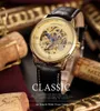 original FORSINING brand luxury 2019 NEW! men wristwatch Automatic Mechanical Mens Gold Skeleton Leather Army Wrist Watch