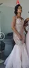 Long African 2019 Modest Bridesmaid Dresses Halter Lace Applique Tulle Side Split Mermaid Straps Plus Size Prom Party Gowns