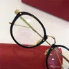 Nieuwe mode-ontwerp optische bril 0014 ronde frame transparante lenzen retro eenvoudige stijl heldere glazen kunnen receptlens217L zijn