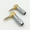 Freeshipping 100Pcs 90 Derece Sağ Açı 3,5 mm 4 Kutup Stereo Erkek Jack DIY Tamir Kulaklık Kulaklık Lehimleme Connector için 3.5 Ses Tak