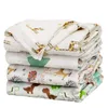 Naturel Bamboo و Cotton Muslin Moaddle بطانيات مع شعارك ناعم جدًا بطانية طفل ناعم جدًا