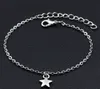 20 pçs / lote estrelas encantos pulseira pulseira de prata antigo diy handmade link pulseira cadeia para as mulheres