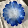 Modern Murano Glass Platter Home Wall Lamps Sconce Art Flower Plate Wall Light For Bedroom Outdoor Corridor Stair Lamp