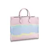 ONTHEGO High Quality Fashion Shopping Totes Designer Handbag Large Duplex Printing Long Shoulder Strap Multicolor Style Women Handbags