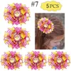 5pcs princess hair bows yellow red beauty girl hair clips for girl hair accessories2686540