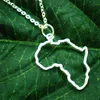 1 hollow Africa Map Egypt South Kenya Nigeria Pendant Necklace Hometown Clavicle Lucky woman mother men's family gifts jewelry