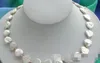 Halskette Kostenloser Versand +++18" 10-11MM weiße Herz-SÜßWASSERPERLEN-HALSKETTE