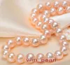 Fine Pearls Jewelry LONG ROUND 36 "10-11mm REALE vera perla del mare del Sud ROSA collana 14K