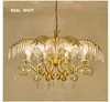 Nordic Crystal Chandelier Lighting European Household Living Room Crystal Hanging Light Bedroom Leaf Design Crystals AC Home Decoration