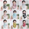 Amerikaanse voorraad goedkope vrouwen sjaal gezicht masker zomer zon bescherming zijde chiffon zakdoek outdoor winddicht half gezicht stofvrije sjaals FY6129