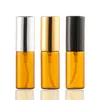 Mini Draagbare Hervulbare Parfumflesje Verstuiver Glasfles Bruin Kleur 5ml 10ml Lege Container Reizen Parfum Fles Tool