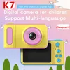 Digital Camera K7 2,0 polegadas crianças dos desenhos animados bonito Digital Photo Camera HD 1080p Video Recorder Camcorder de aniversário das crianças O melhor presente