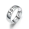Stainless Steel family member Ring band letter MOM SON DAUGHTER Rings gift for Women Men hip hop jewelry drop ship