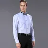 Moda-estilo francês Camisas Dos Homens de qualidade homens brancos camisa de vestido Smoking lavagem e desgaste acabamento camisa homens para o casamento