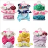 Fasce per bambini Ragazze Orecchie di coniglio Fascia per capelli Fiocco con nodo Turbante Fasce per capelli elastiche per bambini Copricapo a pois floreali Accessori per capelli per bambini 3 pezzi / set C5834