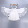 Kids Dress 2019 Summer Flamingo Princess sling dress high quality cotton baby girls Swan wings dress elegant clothing9840635