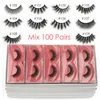 New 3D Mink Eyelashes Wholesale Lashes 20/30/50/100 Pairs In Bulk Dramatic Mink Lashes Natural False Eyelashes Makeup